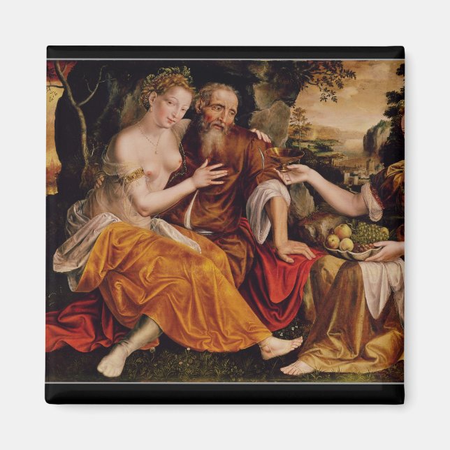 Lot och hans döttrar, 1565 magnet (Framsidan)