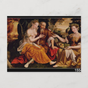 Lot och hans döttrar, 1565 vykort