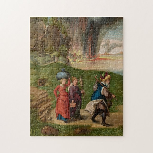 Lot och hans döttrar av Albreccht Dürer Pussel (Vertikal)