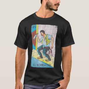 Loteria El Borracho Colorful Tarot Card T Shirt