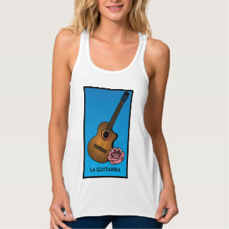 Loteria-kort La Guitarra (Guitar) T-Shirt Linne Med Racerback