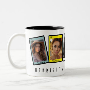Loteria Mexican Bingo Card Fiesta Bachelorette Två-Tonad Mugg
