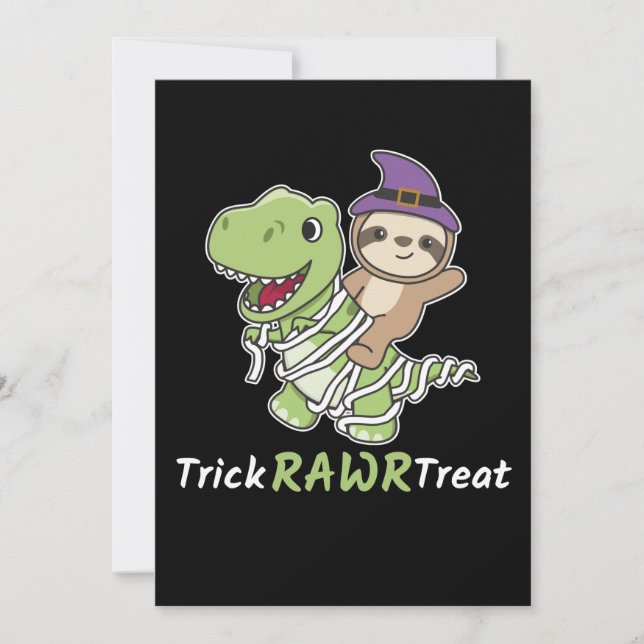 Loth-trick Rawr-godis T-rex-mumiekostym Julkort (Framsida)