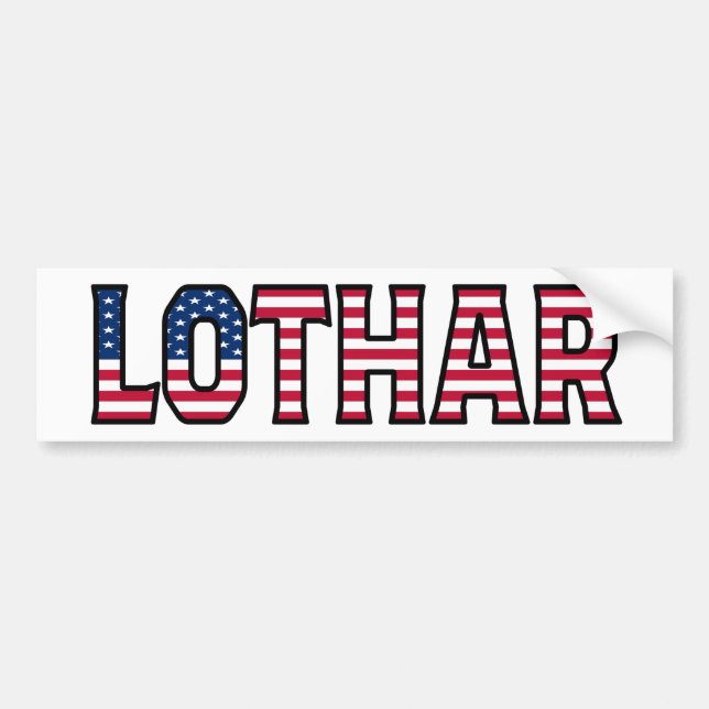 Lothar Namn Vorname USA Aufkleber Sticker Auto Bildekal (Framsidan)