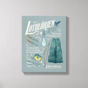 LOTHLORIEN™ Akvarell Collage Grafik Canvastryck