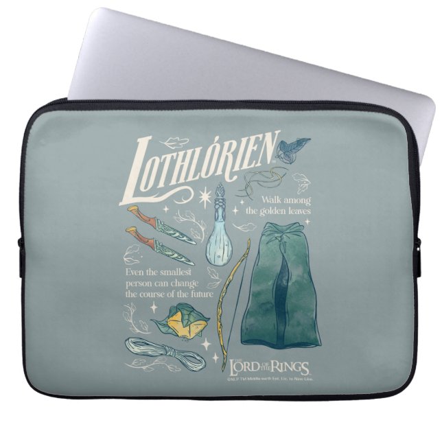 LOTHLORIEN™ Akvarell Collage Grafik Laptop Fodral (Framsidan)