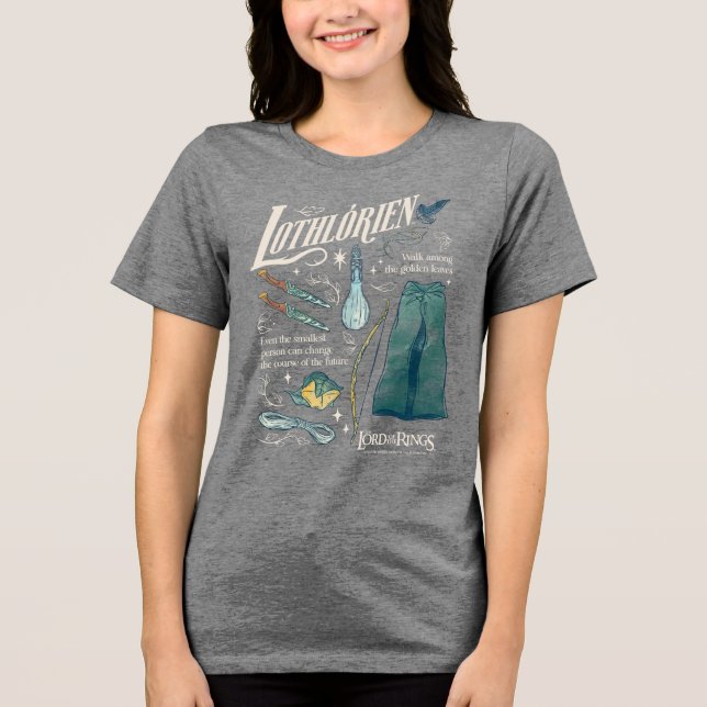 LOTHLORIEN™ Akvarell Collage Grafik T Shirt (Framsida)