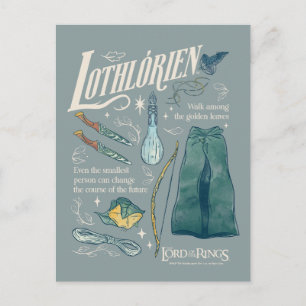 LOTHLORIEN™ Akvarell Collage Grafik Vykort