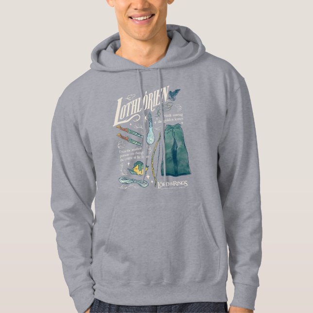 LOTHLORIEN™ Akvarellcollage Grafik Hoodie (Framsida)