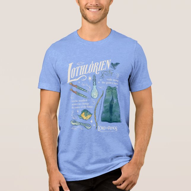 LOTHLORIEN™ Akvarellcollage Grafik T Shirt (Framsida)