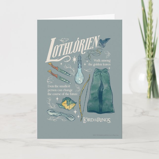LOTHLORIEN™ Akvarellcollagegrafik Kort (Framsida)
