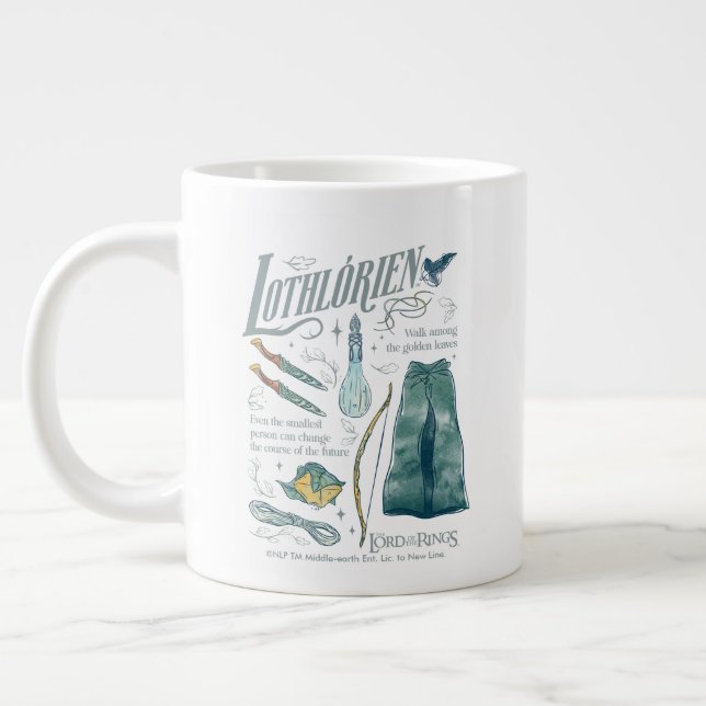 LOTHLORIEN™ Watercolor Collage Graphic Jumbo Mugg (Vänster)