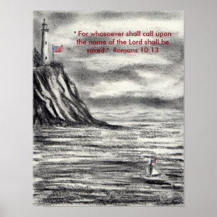 Lothouse Charcol med Scripture Christian Poste Poster