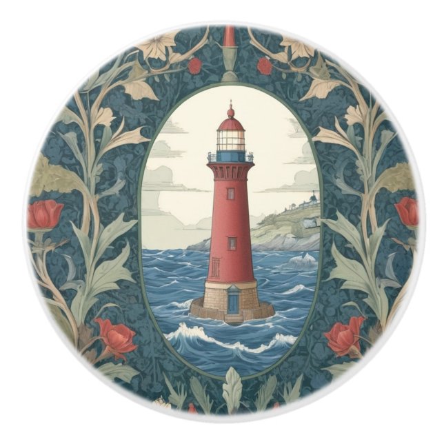 Lothouse William Morris stil Sea nautical Knopp (Framsidan)
