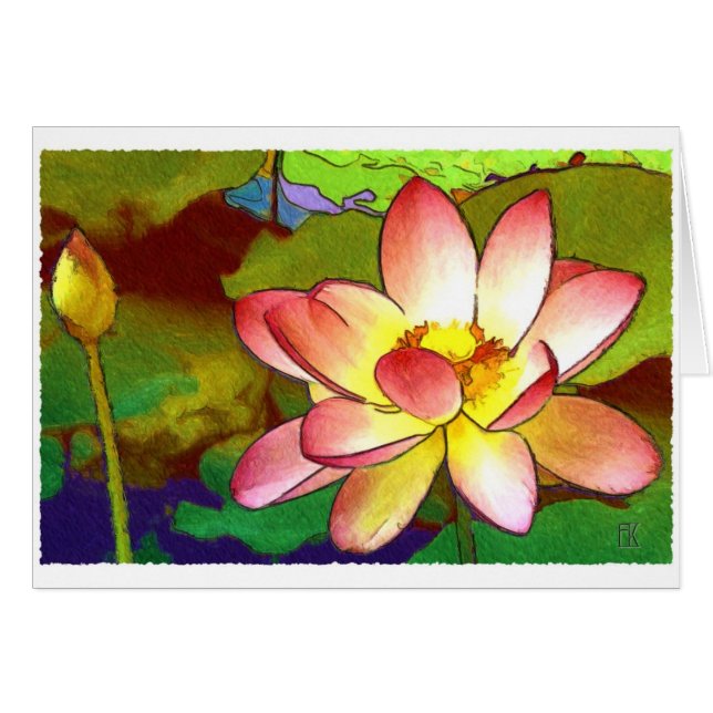 Lotos Hälsningskort (Framsidan Horizontal)