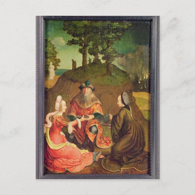 Lots döttrar får sina Far att dricka Vin Vykort (Framsida)