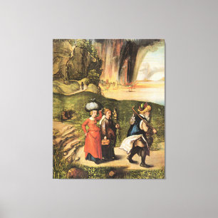 Lot's Escape, berömd av Albrecht Durer, Canvastryck