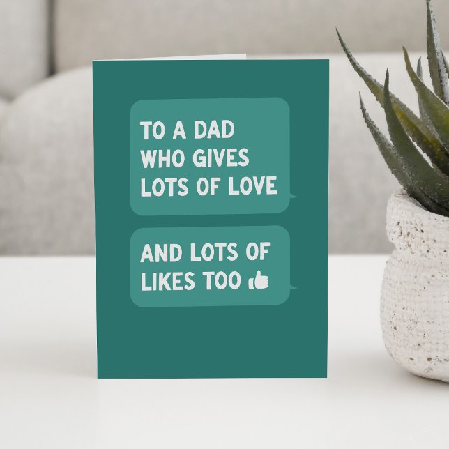 Lots of love funny green Happy Father's Day Kort (Skapare uppladdad)