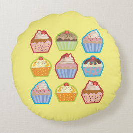 Lotsa Cute Muffinss Children Girly Rund Kudde