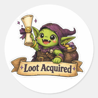 Lott Erhållet Goblin RPG-Examen Klistermärke