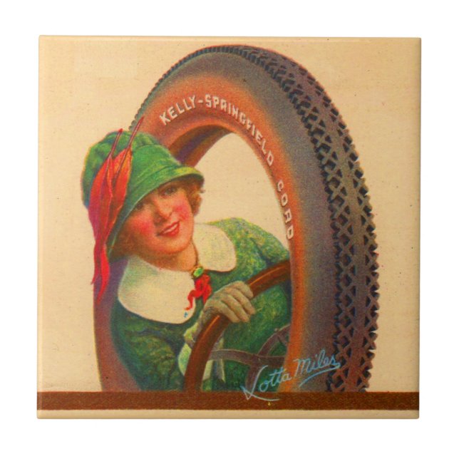 Lotta Miles no. 1920s Kelly-Springfields däck m Kakelplatta (Framsidan)