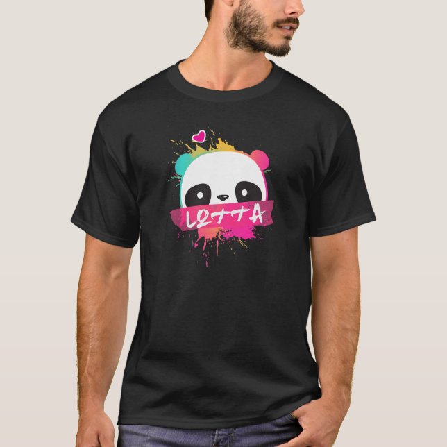 LOTTA - Vackert Namn med dålig panda T Shirt (Framsida)