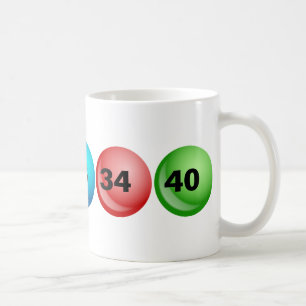 Lotteribollar, 3, 18, 23, 34, 40 kaffemugg