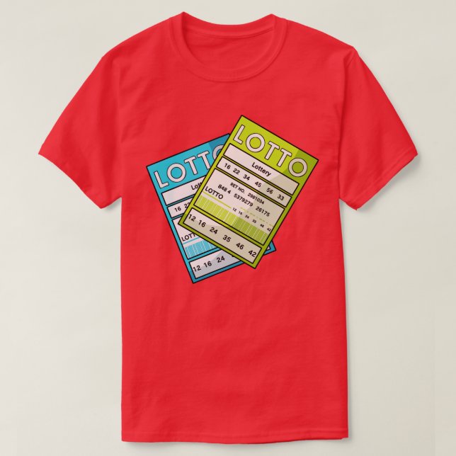 Lottery Biljett Win Winner T Shirt (Design framsida)