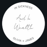 Lottery-favoritblocket Modern och i Bröllop i rike Runt Klistermärke<br><div class="desc">Lottery-favoriten i Modern och i Bröllop-källaren är den klassiska rundans etikett</div>