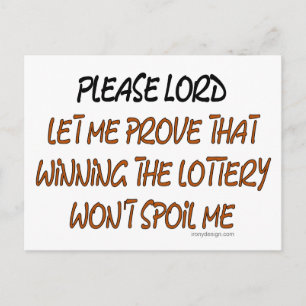 Lottery Humor Vykort