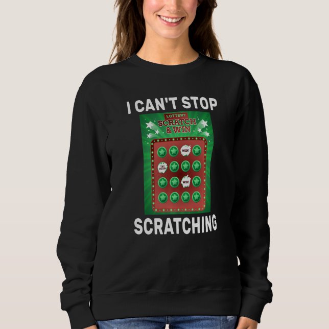 Lottery I Can't Stop Scratching Scratch Off Lotter T Shirt (Framsida)