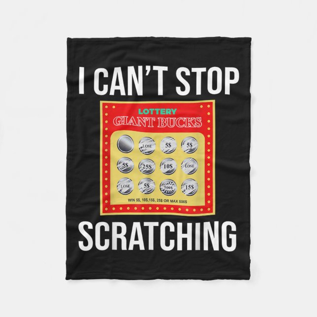 Lottery I Can't Stop Scratching - Scratch Ticket  Fleecefilt (Framsidan)