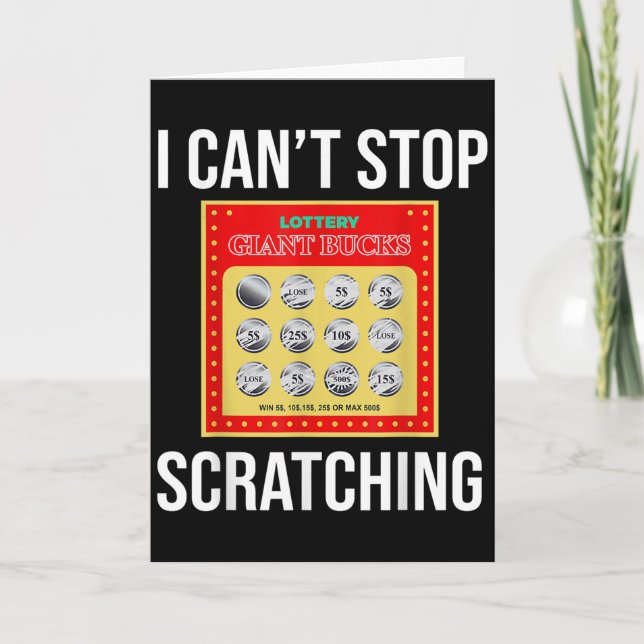 Lottery I Can't Stop Scratching - Scratch Ticket  Kort (Framsida)