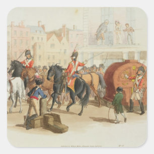 Lottery Wheel, graverad av konstnären, 1805 (a Fyrkantigt Klistermärke