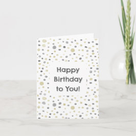 Lottie Confetti Watercolor Dots Birthday Card Kort