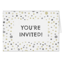 Lottie Confetti Watercolor Dots Birthday Inbjudan