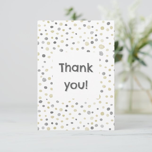 Lottie Confetti Watercolor Dots tackkort Tack Kort (Stående Fram)