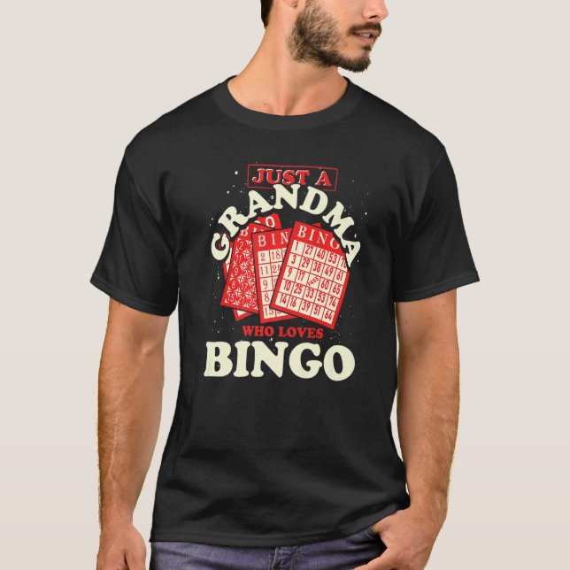 Lotto Retrött Bingo Player Granny Grandma Retireme T Shirt (Framsida)