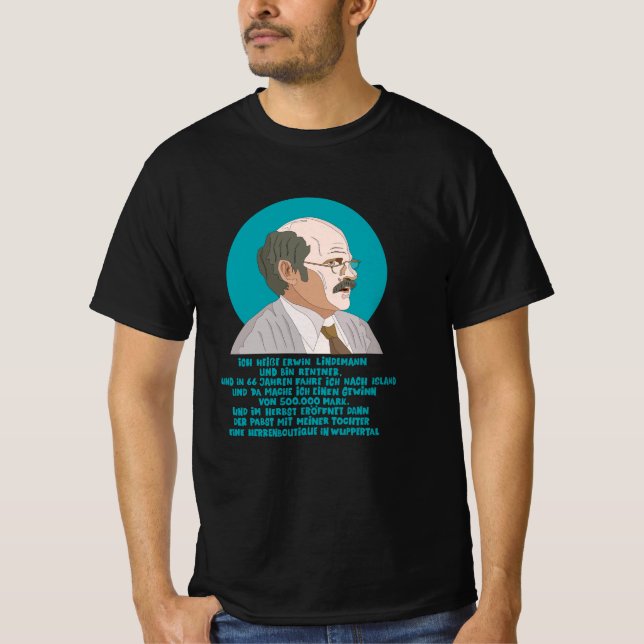 Lottogewinner Erwin Lindemann - Loriot - Lustig T Shirt (Framsida)