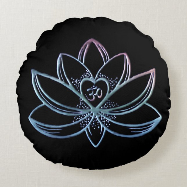 Lotus 1 rund kudde (Framsidan)