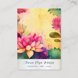 *~* Lotus 6 Art   PHOTO Nature Flowers QR AP67 Visitkort