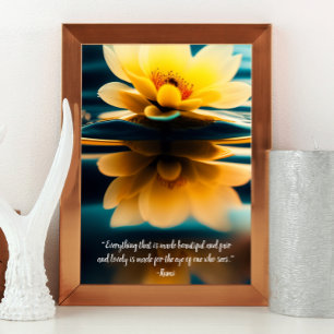 Lotus Allvackra Rumi Quote Poster