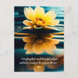 Lotus Allvackra Rumi Quote Vykort