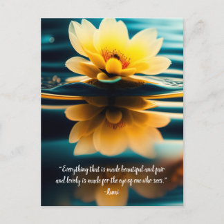 Lotus Allvackra Rumi Quote Vykort