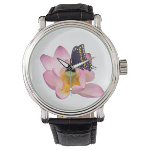 Lotus and butterfly armbandsur