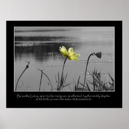 Lotus and Dragonflies Motivational Poster