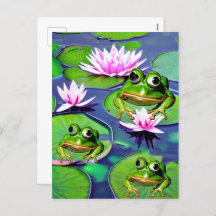 Lotus and Lily Pad Frogs