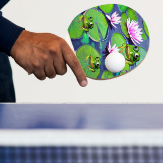 Lotus and Lily Pad Frogs Pingisracket
