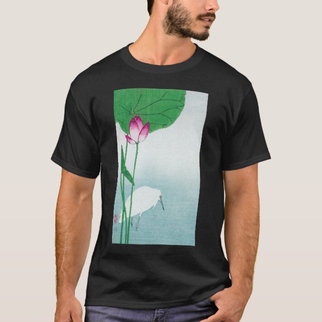 Lotus and White Heron, Koson, Ukiyo-e Tröja (Framsida)