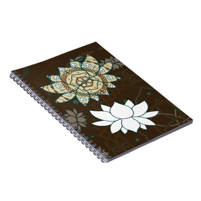 Lotus anteckningsbok med spiral (Högra Sidan)